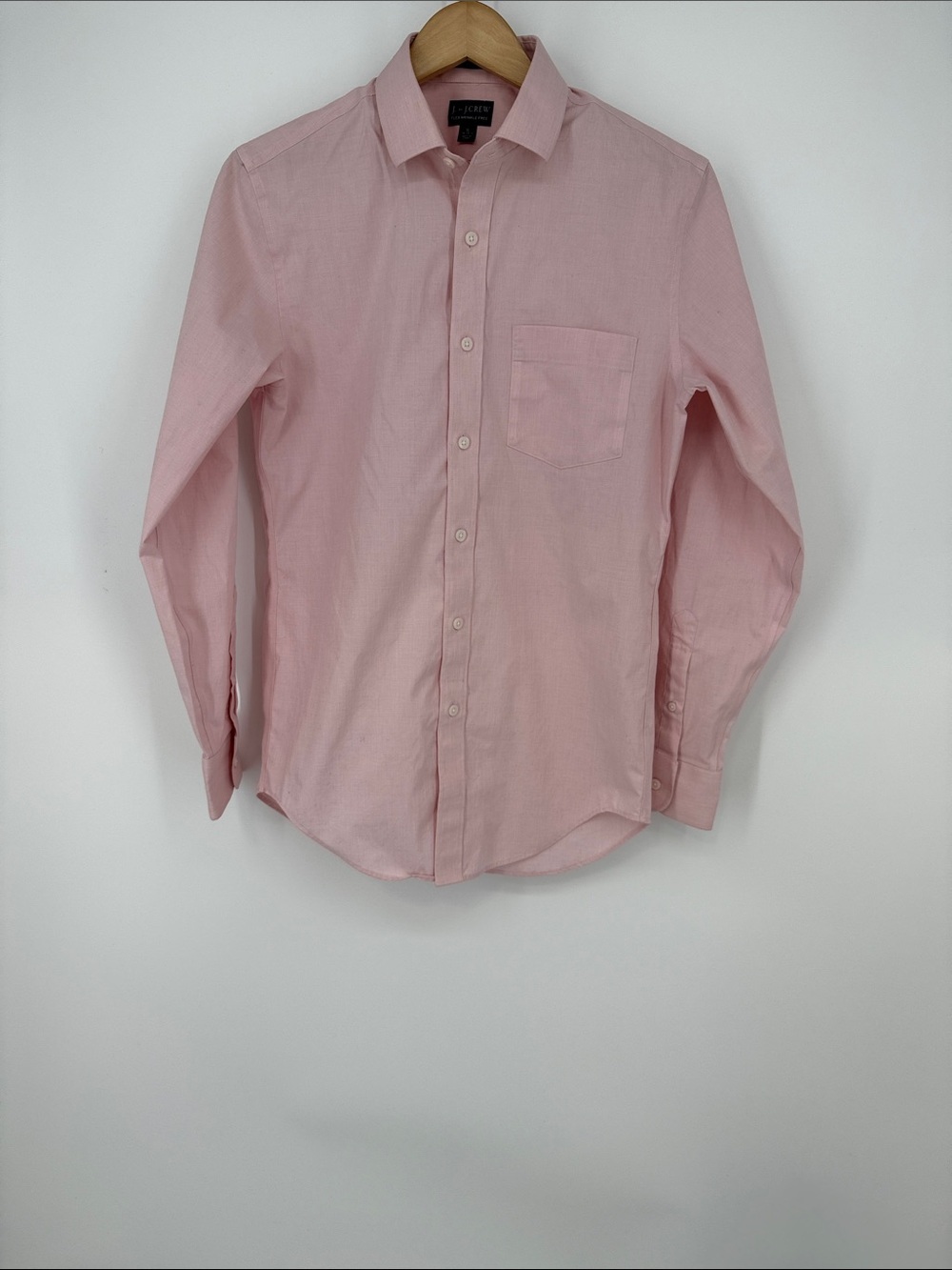 J. Crew Thompson Light Pink Long-Sleeve Dress Shirt Size S